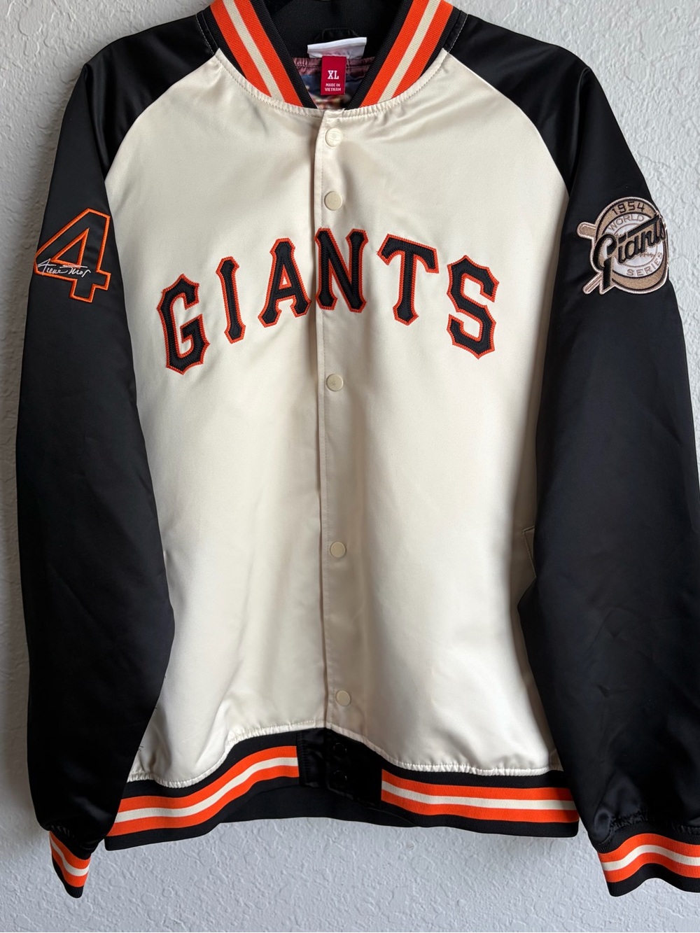 San Francisco Giants Willie Mays Mitchell & Ness Satin Jacket - Men’s XL Mint!